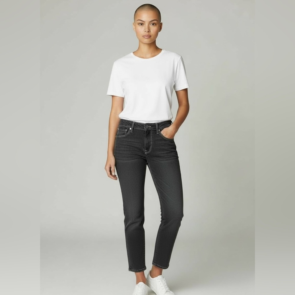 7 For All Mankind Women’s Premium Cropped Button Fly Jeans Size 29 Made in USA